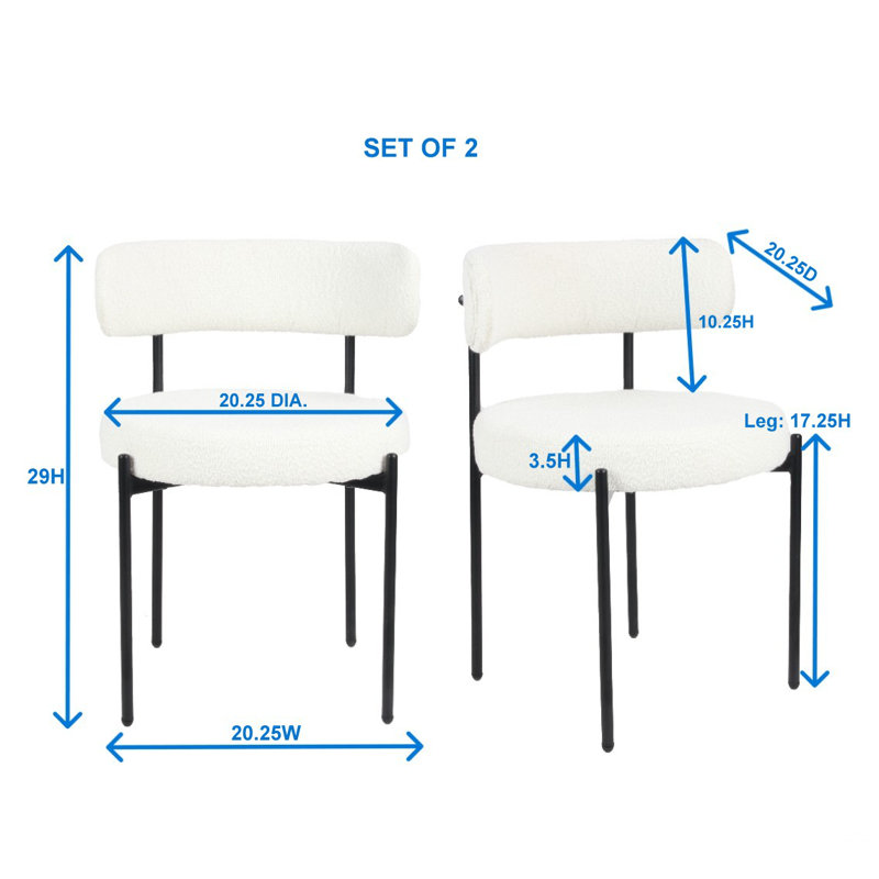 Chaise d'appoint rembourrée à dossier Kachiside, Blanc