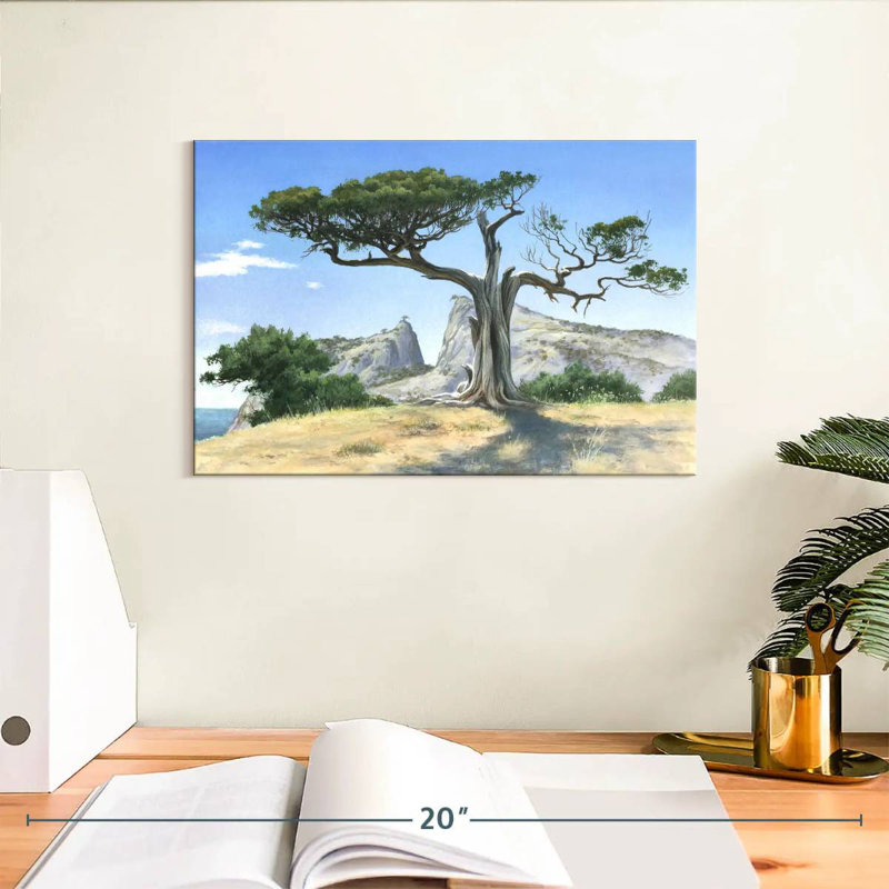 Harnek Juniper Tree By The Cliff, 8" H x 12" W