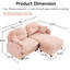 Canapé modulaire en forme de L en forme de nuage rose