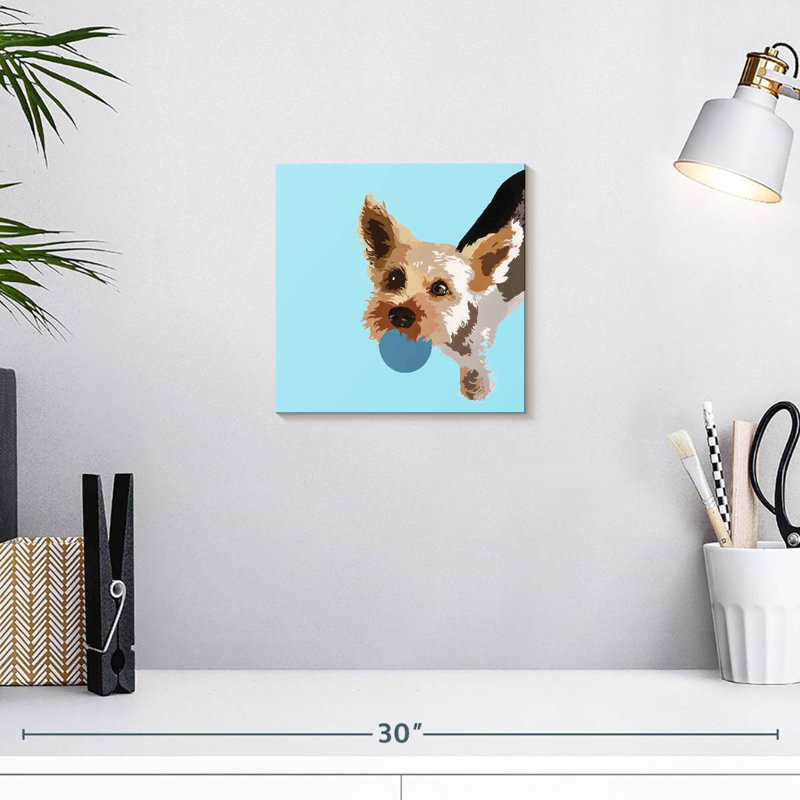 Brampt Rex On Light Blue, 10" H x 10" W