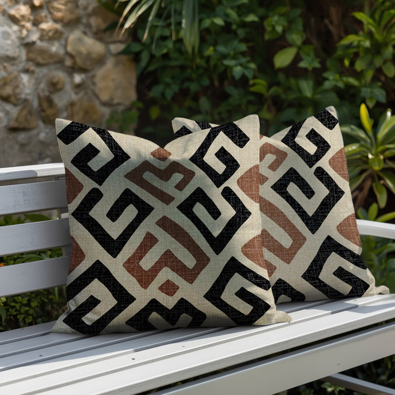 Coussin intérieur / extérieur Tara, 18 x 18, Noir