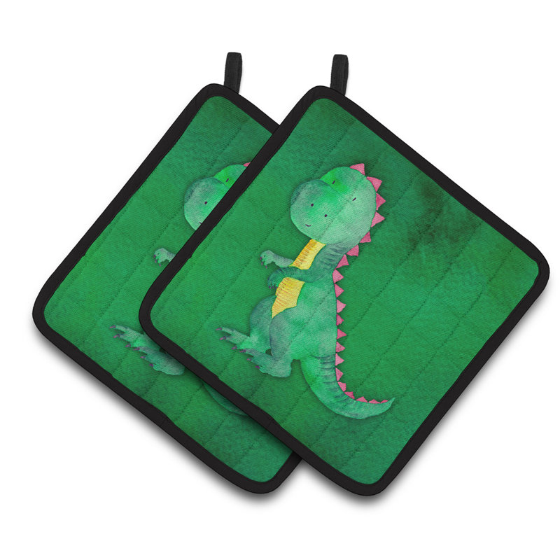 Cuisinier poignée aquarelle tyrannosaure rex caroline