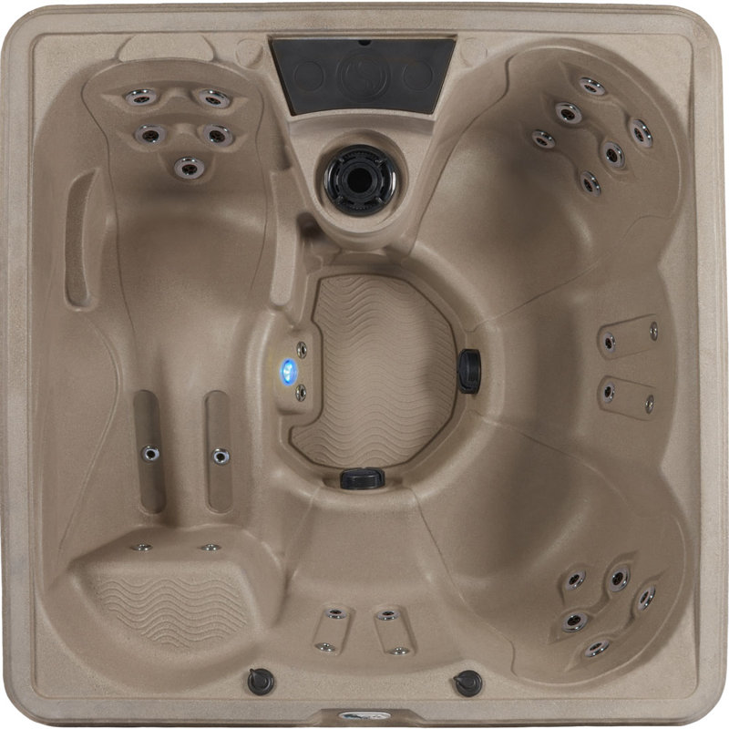  Ariana® 6-Person 30-Jet Lounger Hot Tub Spa with Built-In Ice Bucket, 5 BHP 2-Speed Pump, LED Lighting, 4kW Stainless Steel Heater and Ozonator, Insulated Cover Included