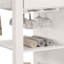 Dessus en bois moderne et chariot de cuisine à finition blanche