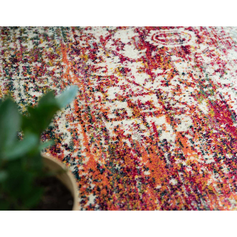 Tapis oriental multicolore Robinne, Rectangle 7 pi 10 po x 10 pi