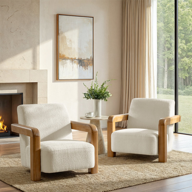 Jakira Upholstered Accent Chair, Beige