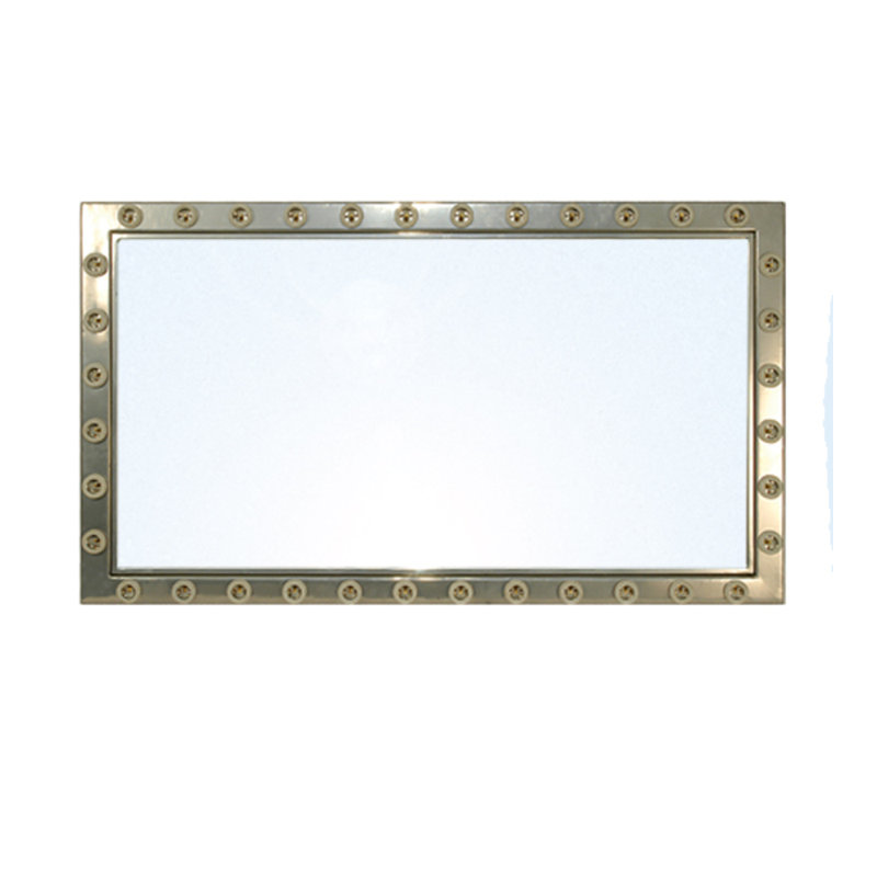 Petrosky Rectangle Metal Lighted Wall Mirror