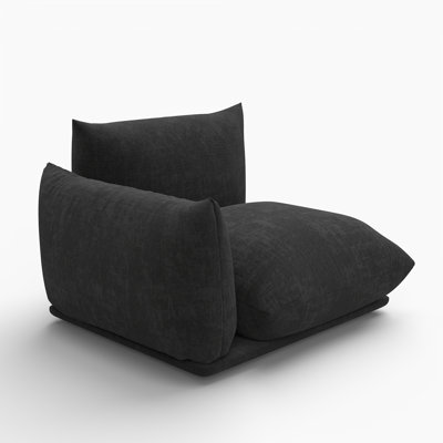 Minarik Upholstered Modern Chenille Fabric One-Armed Chair by Ebern Designs