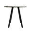 Table de salle à manger circulaire moderne et minimaliste, texture grise, idéale pour les restaurants, les cuisines et les bureaux