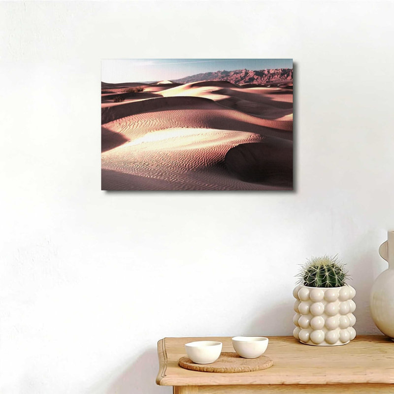 Paysage, désert du Sud-Ouest, art mural sur toile beige, 12 x 18