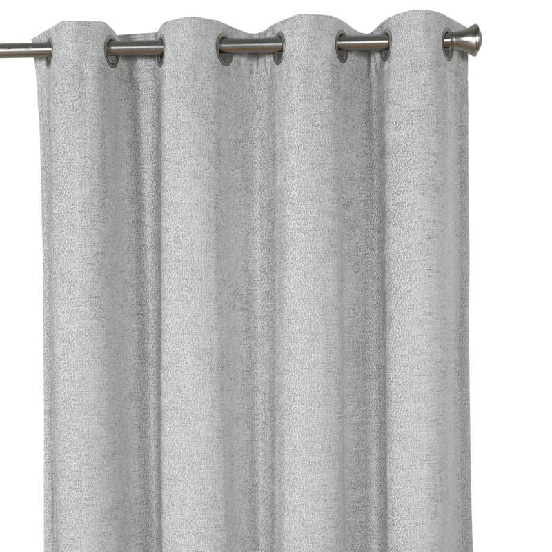 Dhriya Curtain Single Panel, Gray, 52" W x 63" L