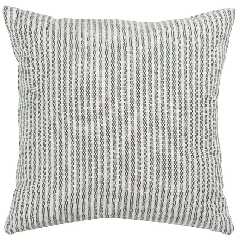Striped Green Cushion, 43x43cm, Cover only