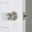 Viaggio Circolo Hammered Rosette Privacy (Bed & Bath) With Quadrato Crystal Knob-1917507032-1917507033