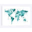 «Watercolor Map Of The World Map, Teal» par Michael Tompsett, impression sur toile-73552084-73552083-31920937