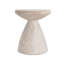 Table d'appoint intérieure / extérieure en béton léger avec finition travertin