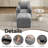 Upholstered Accent Armchair & Ottoman Set, Both with Hidden Storage-330070482