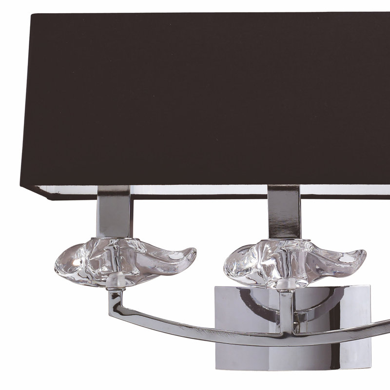 Armed Sconce, Black, Yes, Polished Chrome
