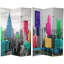 6 Ft. Tall Double Sided Black And White New York Bridge Canvas Room Divider-604593117