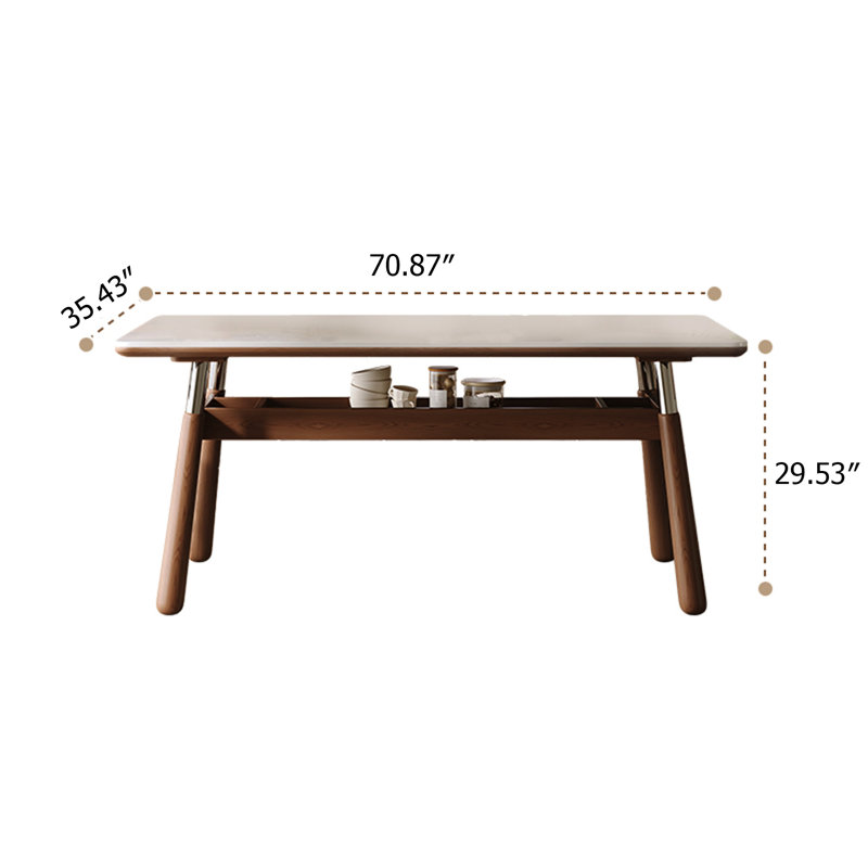 Table de salle à manger Modern, H 29,53 po x l 70,87 po x P 35,43 po