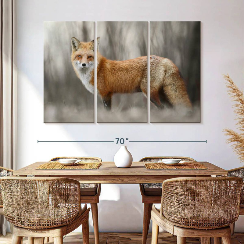 Charming Red Fox, 42" H x 65" W