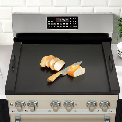 Solid Wood Stove Top Cover with Handle