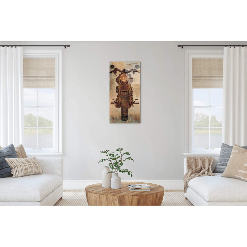 Moto By Art Studio 100cm H X 50cm W CrystalArt Material Acrylic Glass Effect, Frameless Panel Lightweight Ready to Hang