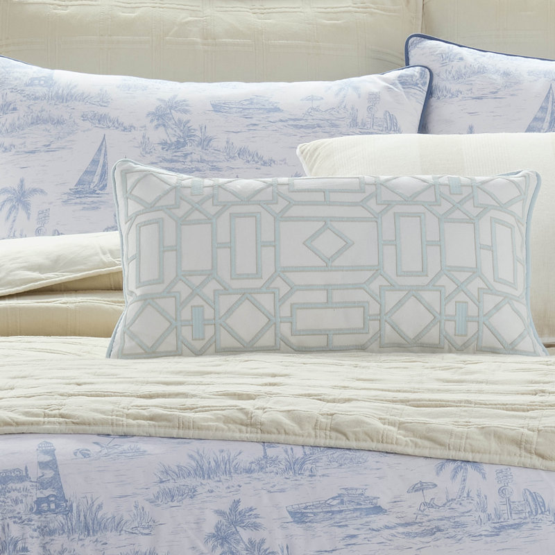 Southern Tide Trellis Square Chambray Decorative Pillow