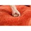Chaise pivotante en chenille remplie de mousse, orange, avec un élégant tissu d'aspect rembourré pour un siège de soutien-1155953329