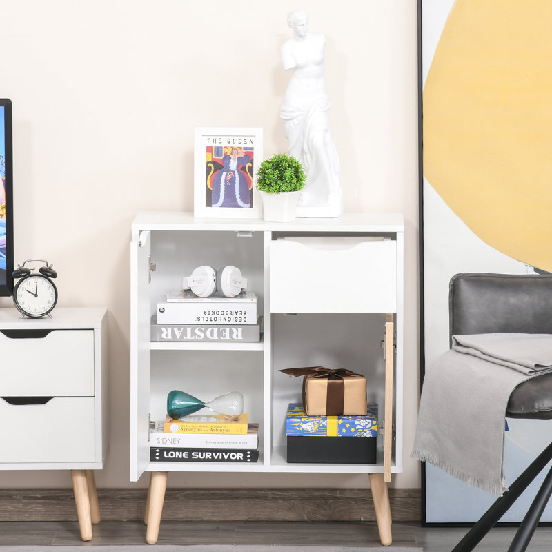 Ramsel 60cm Sideboard, White/Oak