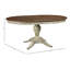 Table de salle à manger à piédestal en bois massif 48 po Weatherford
