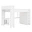 Grand lit mezzanine avec garde-robe et bureau-527911691