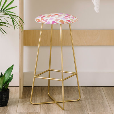 Brontie Upholstered Counter Stool with Metal Frame
