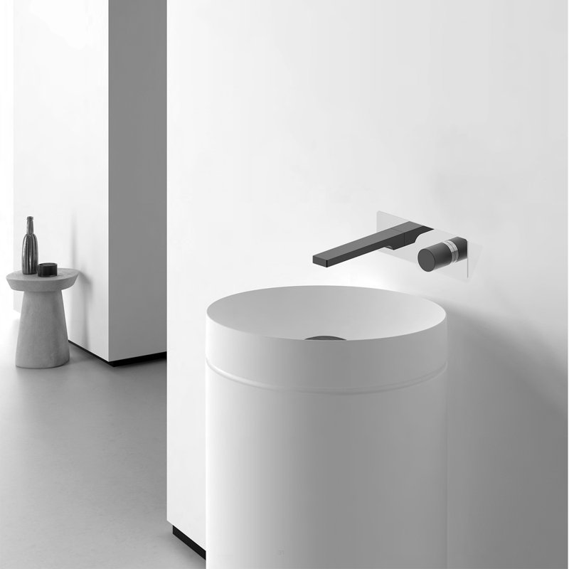 Robinet de salle de bain mural TOUCH, Noir mat