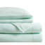 Ensemble de draps luxueux de couleur turquoise, doux et respirant pour un sommeil confortable et un entretien facile.-120903118
