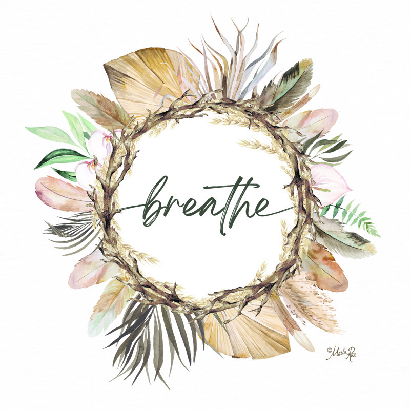 Boho Breathe Wreath, 12" H x 12" W