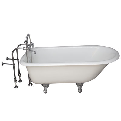 67'' x 30'' Freestanding Soaking Cast Iron Bathtub