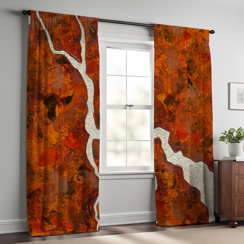 Sannon Semi Sheer Curtain Pair, 40" W  x  61" H