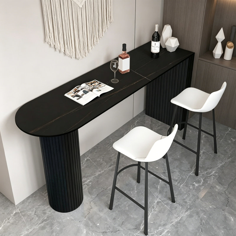Bar moderne moderne en pierre frittée blanche