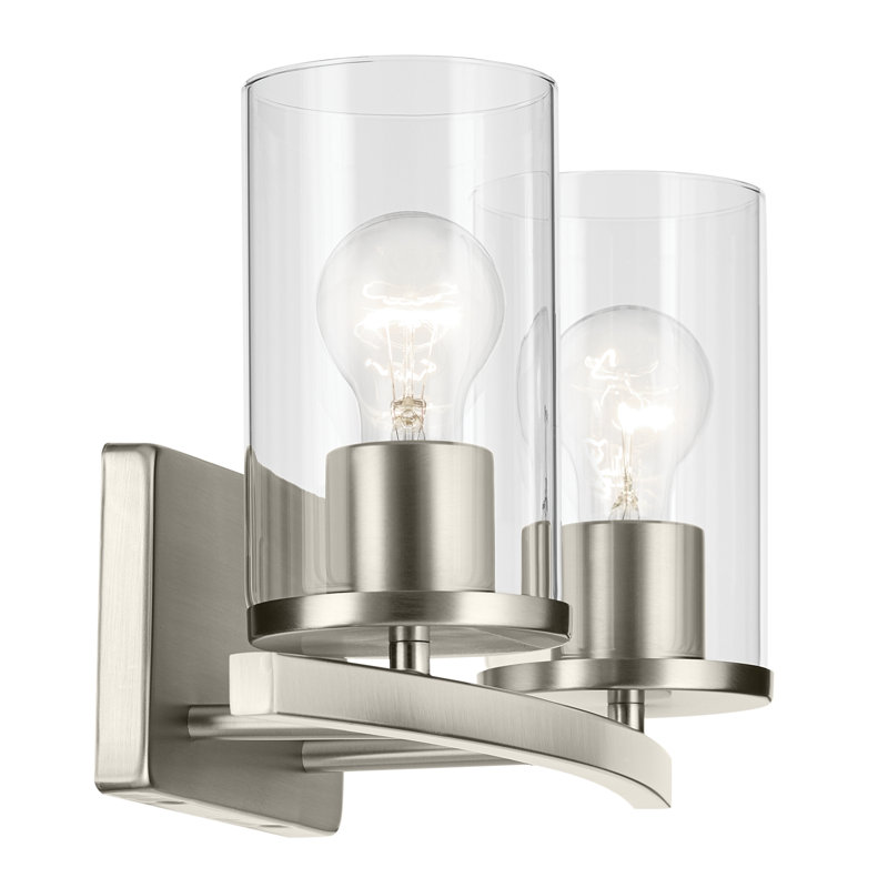 15.25" 2-Light Vanity Light, Brushed Nickel