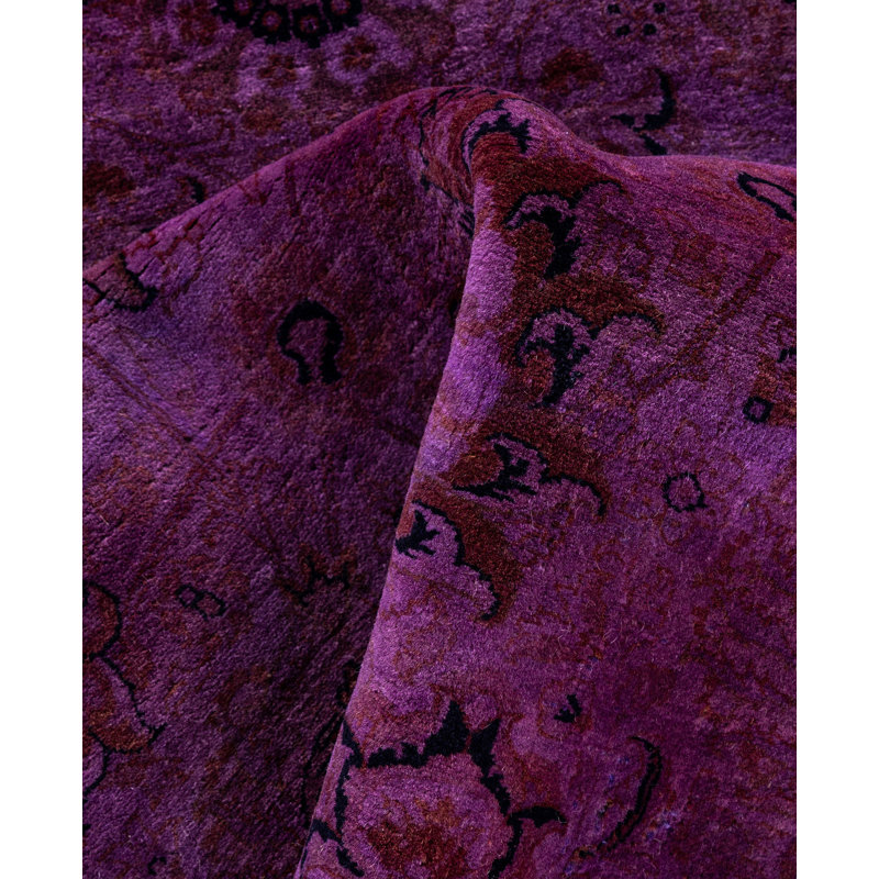 Overdyed One-of-a-Kind 7' 1" X 7' 1" Hand Knotted Area Rug