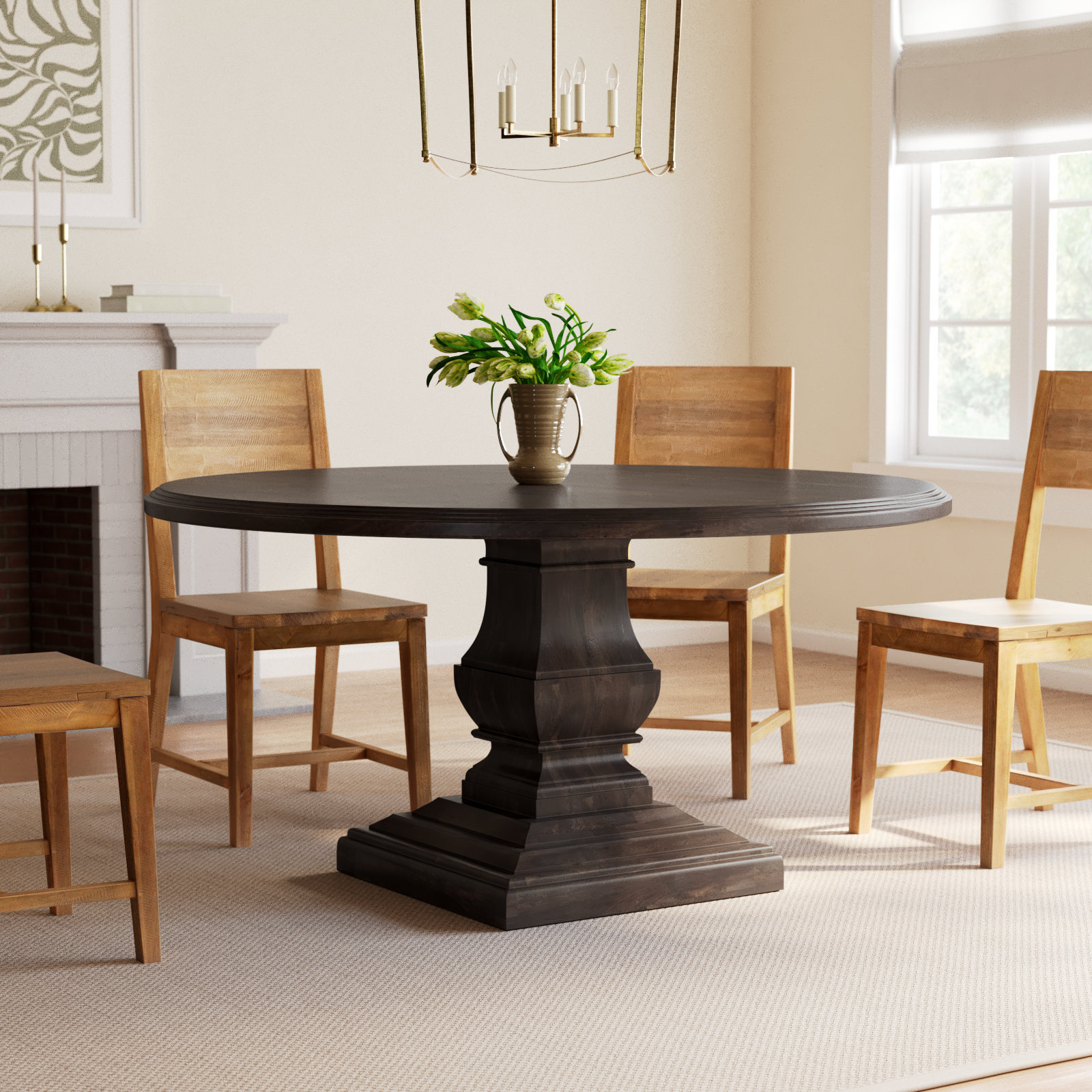 Colbourne Round Dining Table, 72" L x 72" W