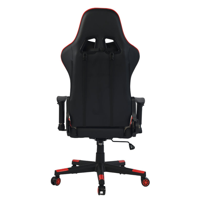 RayGar Tilting PC & Racing Game Chair, Red/Black/White