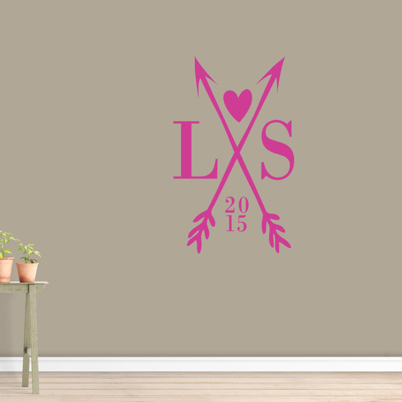 Theis Text & Numbers Wall Decal, Hot Pink, Yes