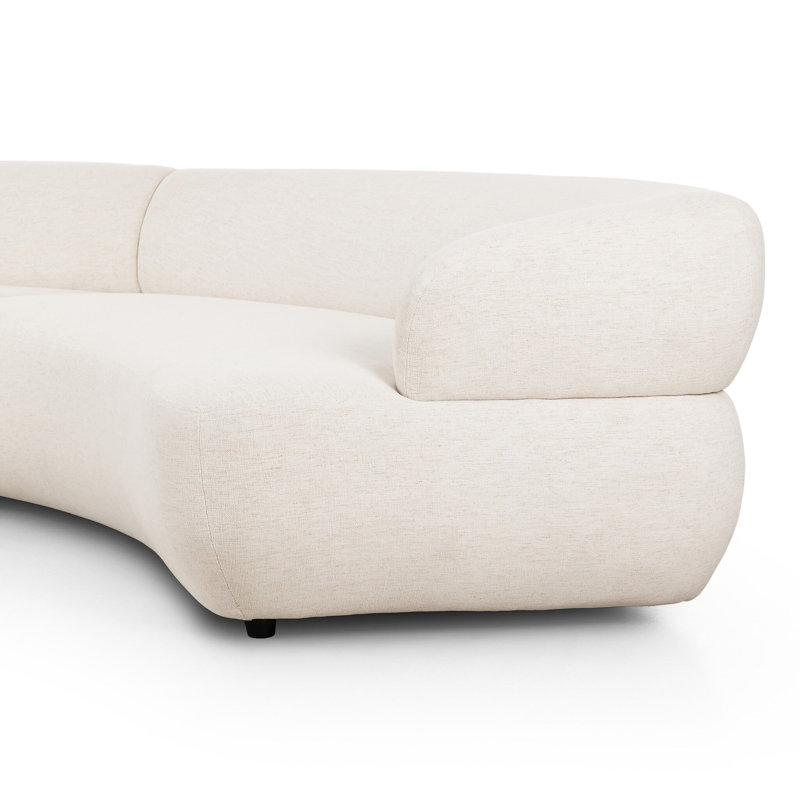 Belen 2Pc Sectional W/ LAFC-Thames Coal, Right Hand Facing, Nomad Snow Polyester Blend