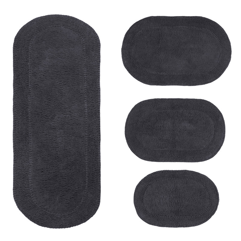 Tapis de bain 100% coton Eveland, Gris