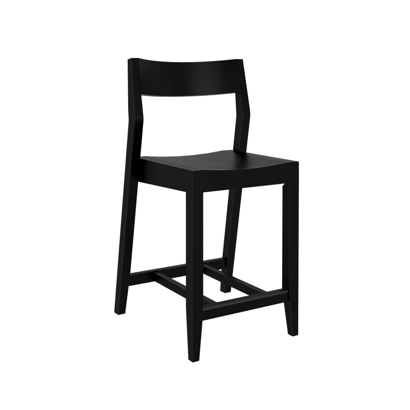 Modern Counter Height Chair (38in) - 2 Pack, Black, 1