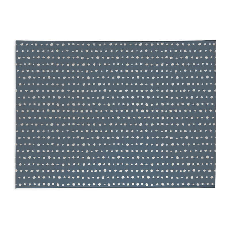 Dot Row Non-Slip Outdoor Rug, Rectangle 4' x 6'