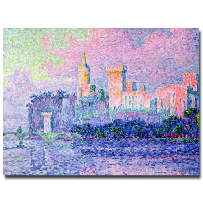 « chateau de papes avignon, 1900 » par paul signac, reproduction d’art sur toile
