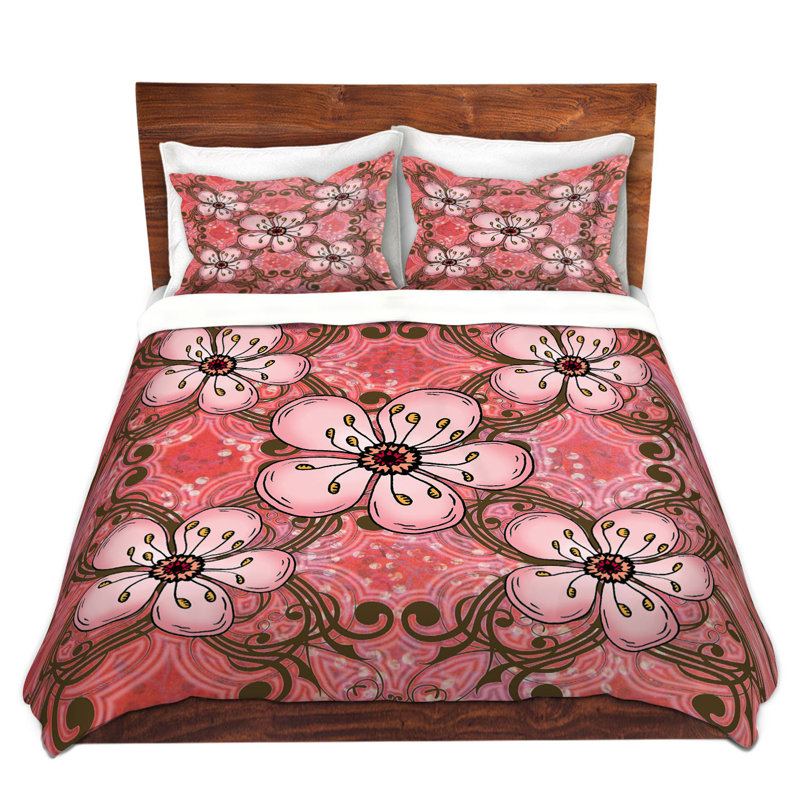 Ensemble de housse de couette en microfibre DiaNoche par Diana Evans - Pretty in Pink 2