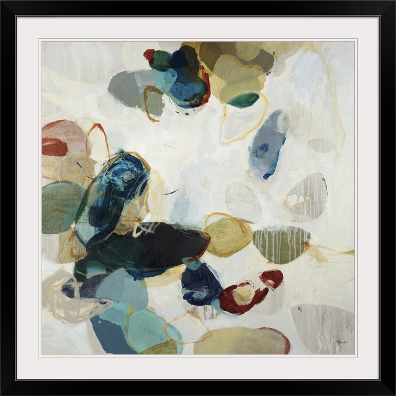 « stone pattern ii » par randy hibberd,, reproduction d’art, Impression encadrée, H 32 po x l 32 po, Noir